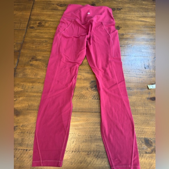 Lululemon Align High Rise Pants Leggings With Pockets Pomegranate red pink - Picture 10 of 10